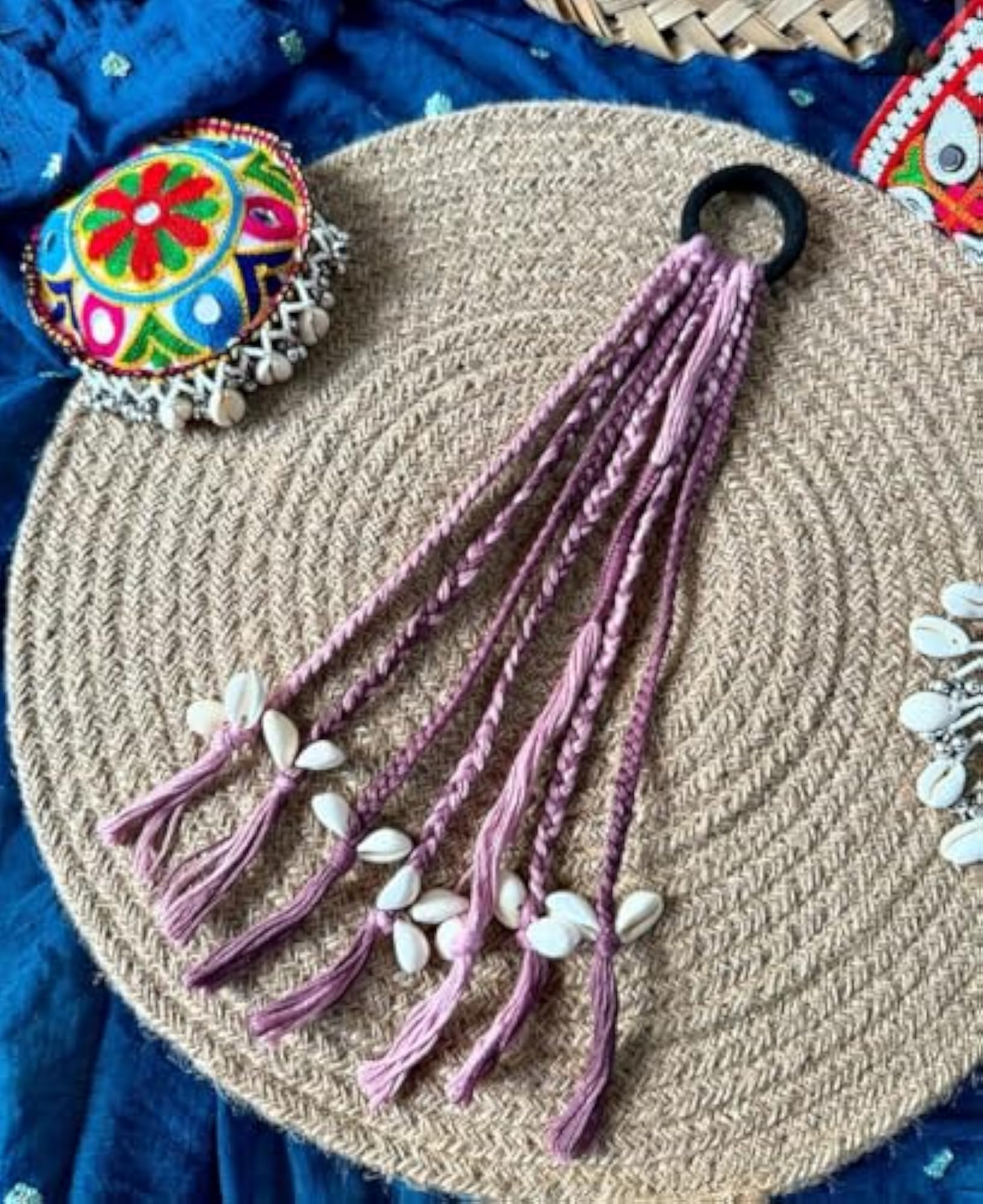 Boho Hair String for Girl, Vibrant Handmade Design